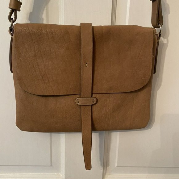 Massimo Palomba light camel leather crossbody purse - Picture 2 of 3